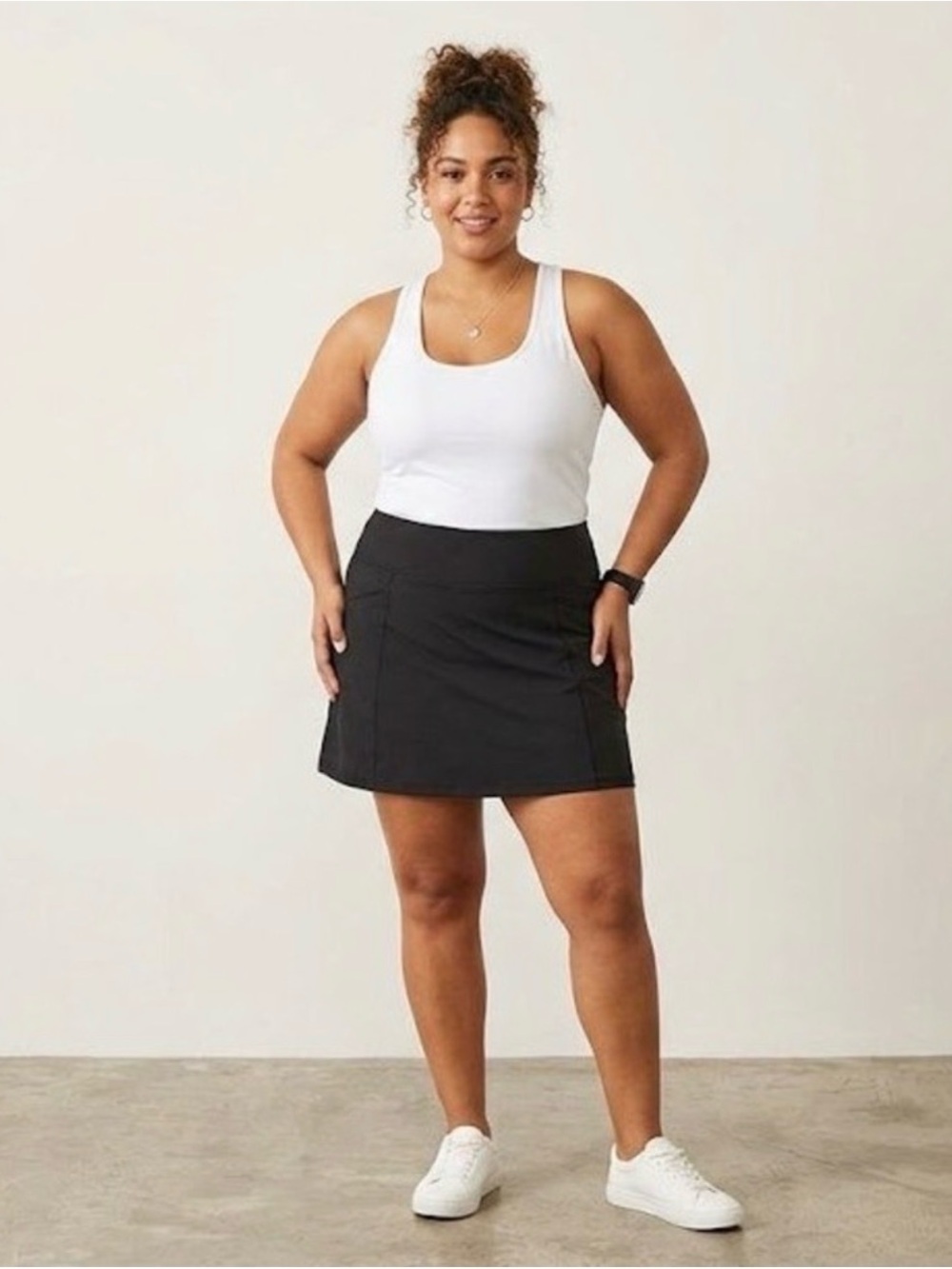 Black Women’s Golf Skort with Comfortable Waistband